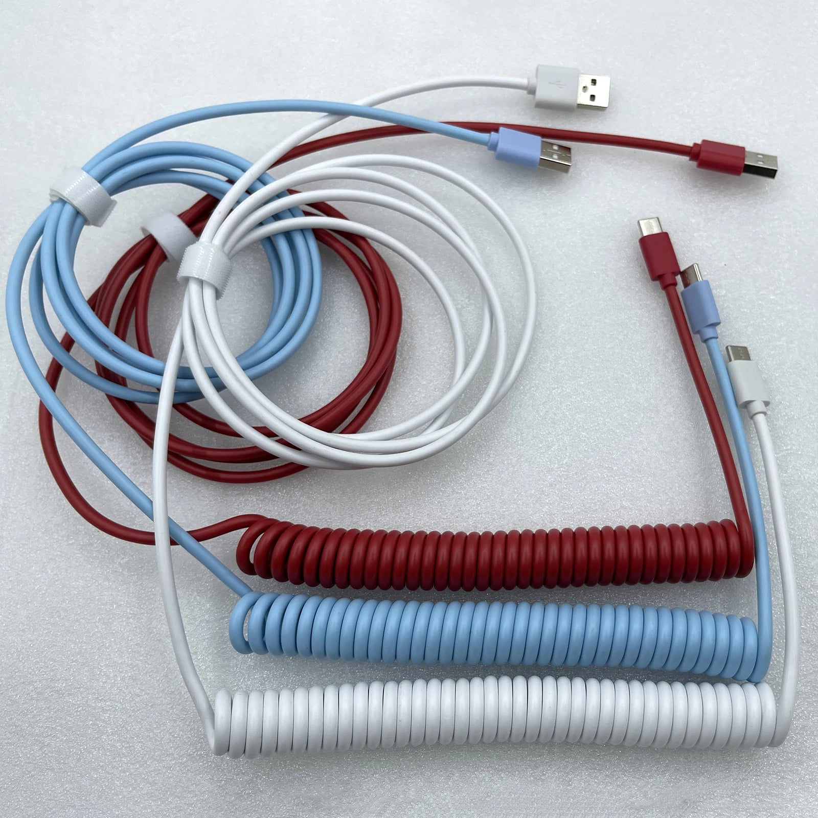 PU Mechanische Tastatur Spiral USB Kabel