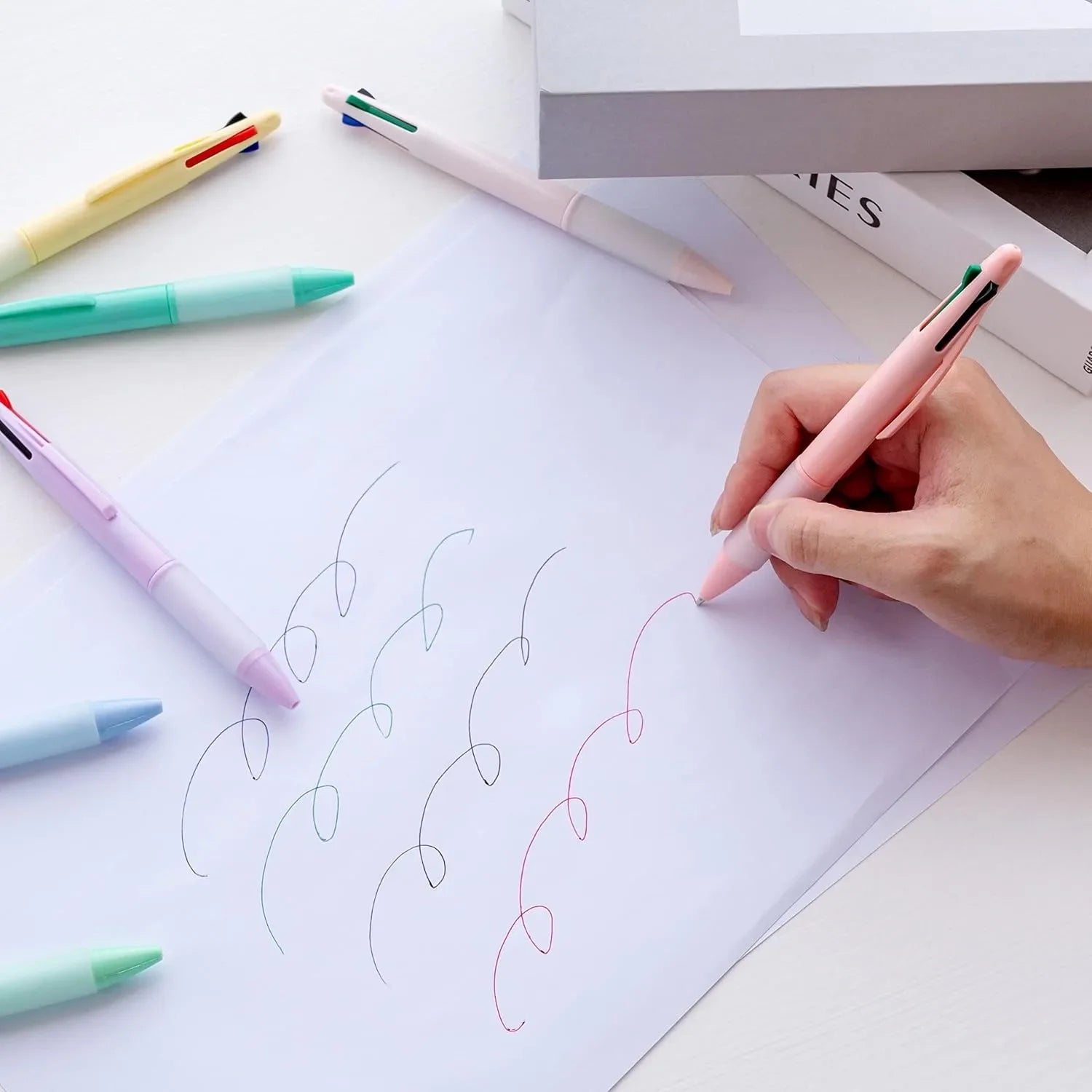 4-in-1 Multicolor Ballpoint Pens – 8 Pack