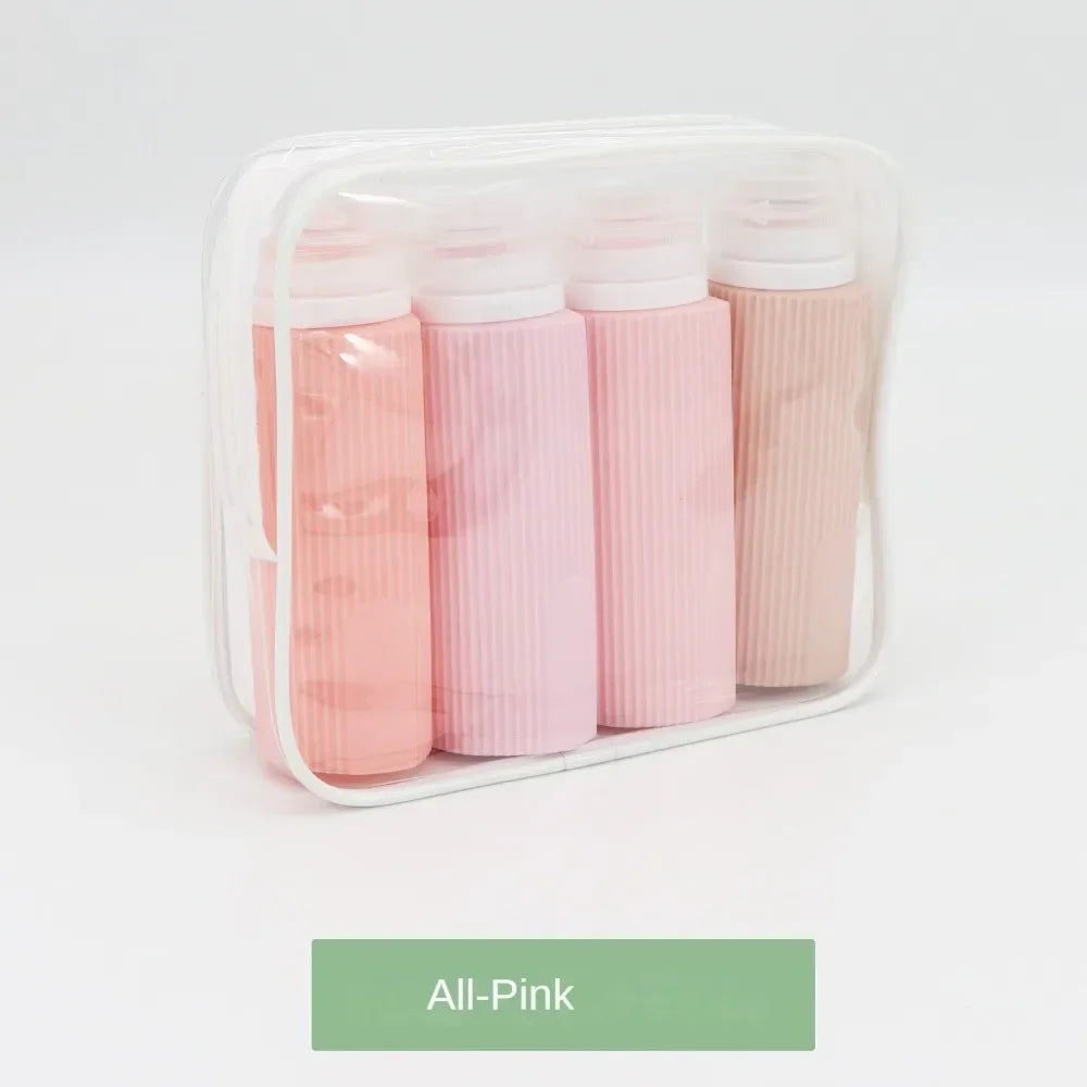 4pcs 100ML Silicone Travel Bottles Set