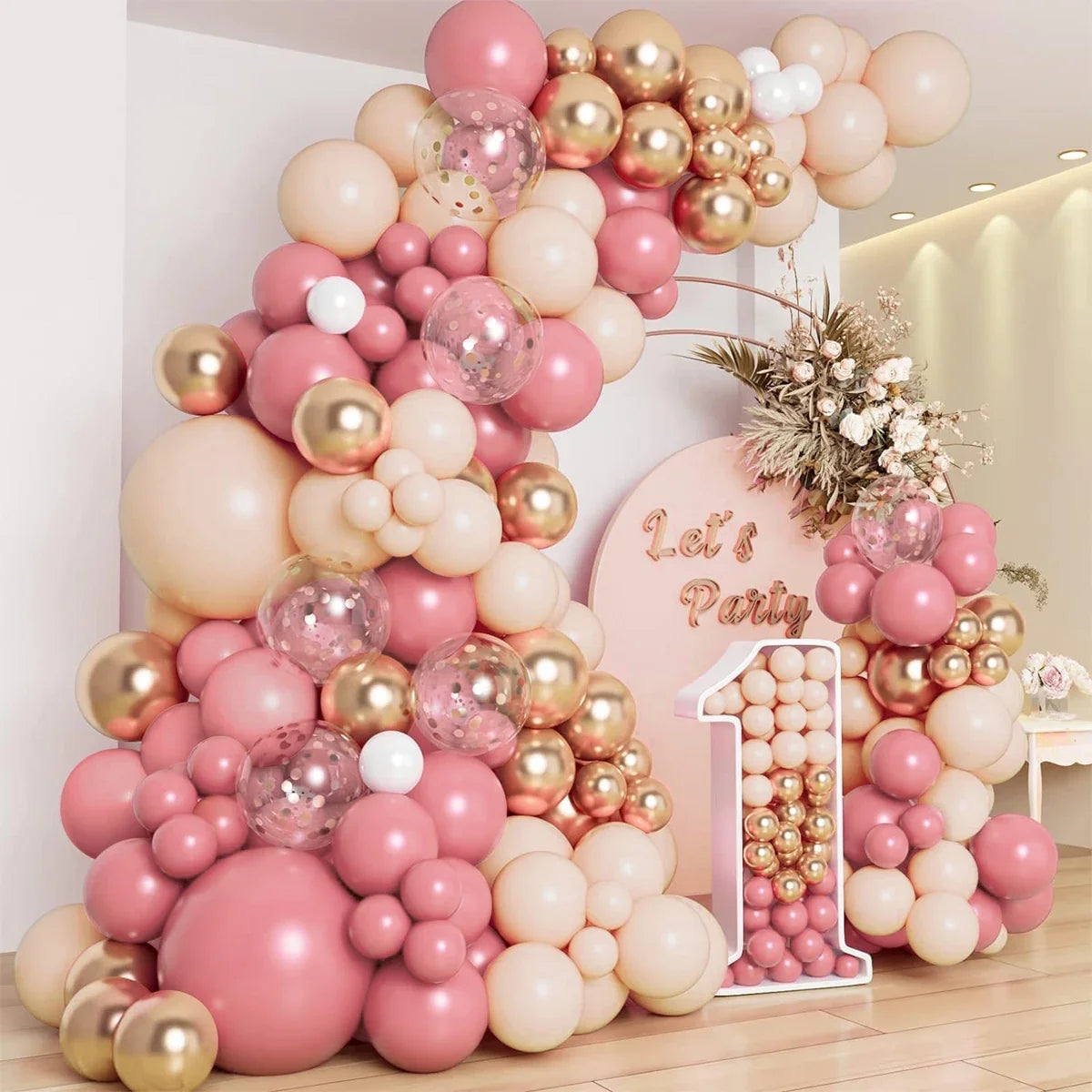 Retro Pink Pastel Macaron Balloon Kit