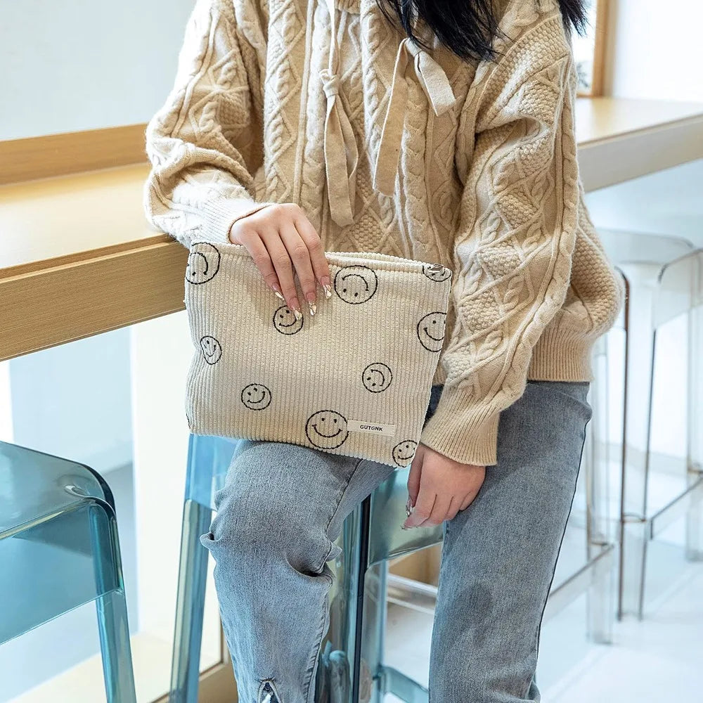 GUTGNK Corduroy Makeup & Pencil Bag