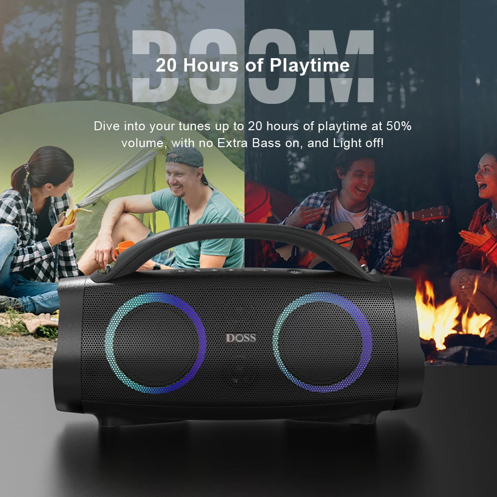 Tragbarer wasserdichter Bluetooth-Lautsprecher DOSS 100 W
