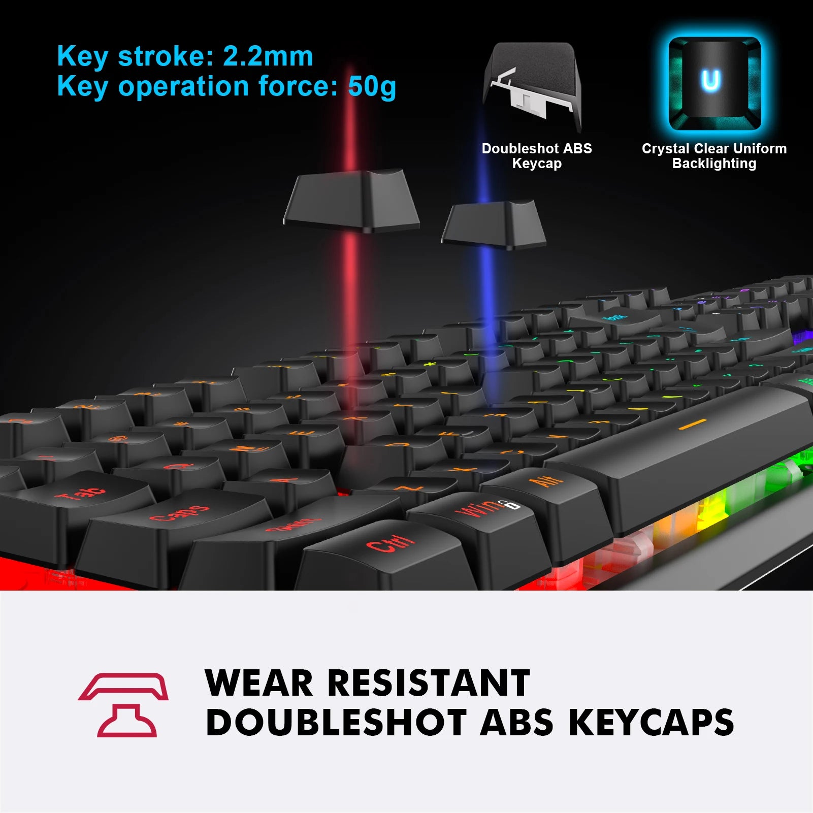 NPET K10V3 RGB Kabelgebundene Gaming-Tastatur