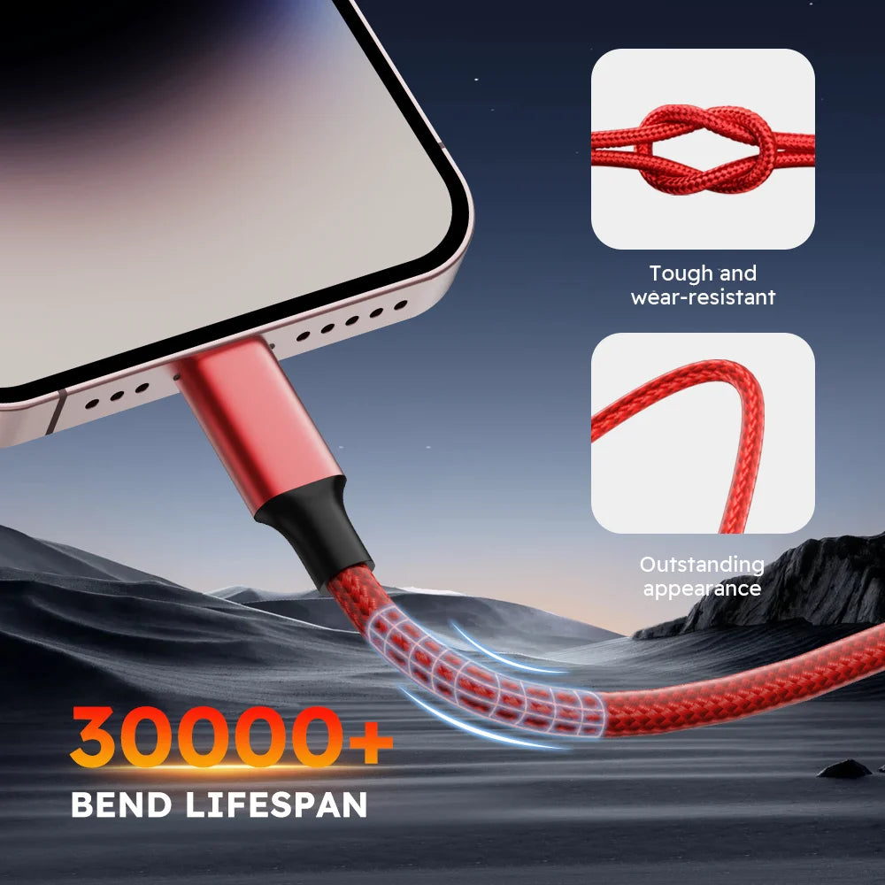 4pcs 3-in-1 USB-C Fast Charging Cable