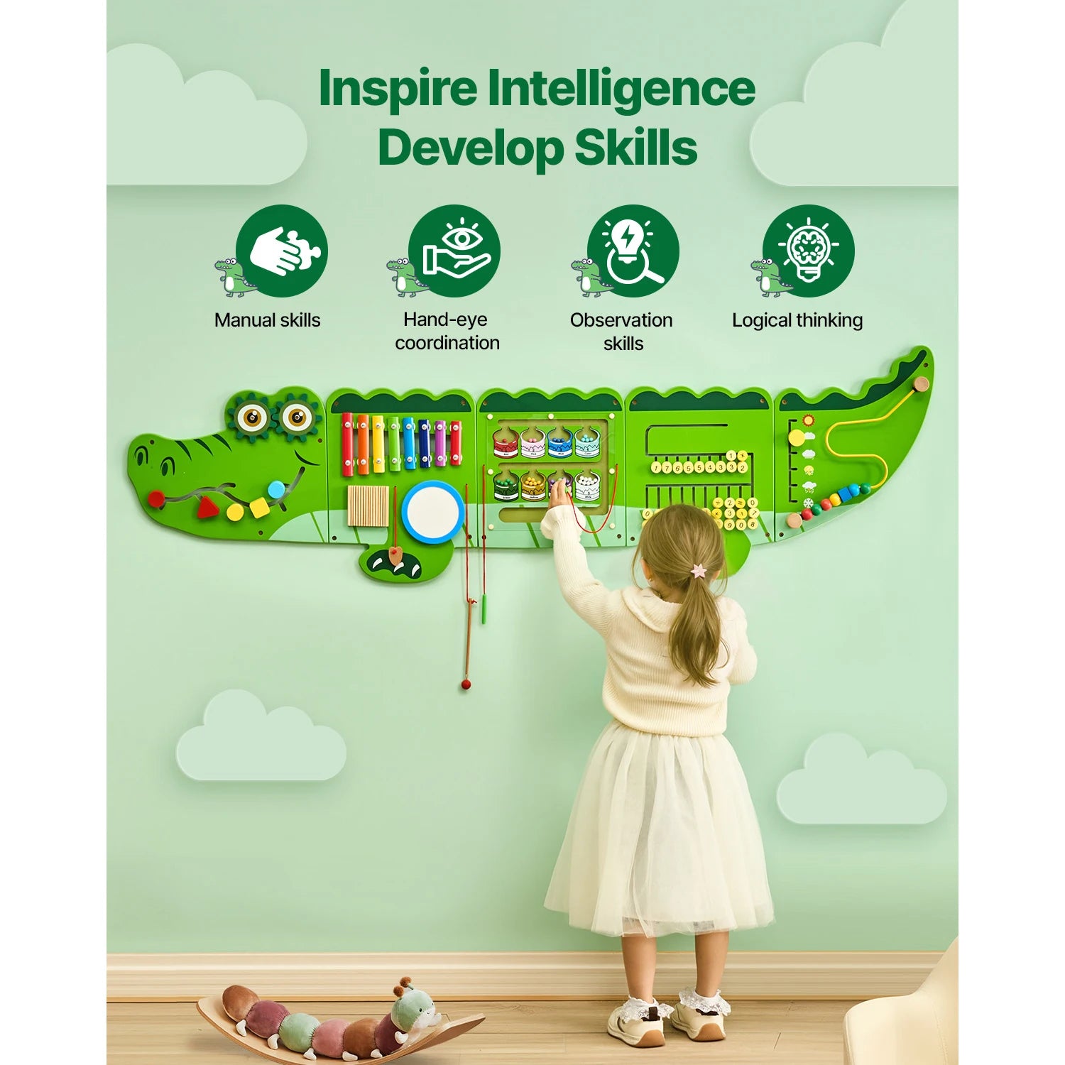 Crocodile Kids Busy Board Toy