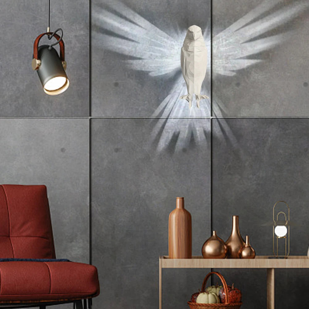 3D Owl Wall Light – Battery Operated Lamp
