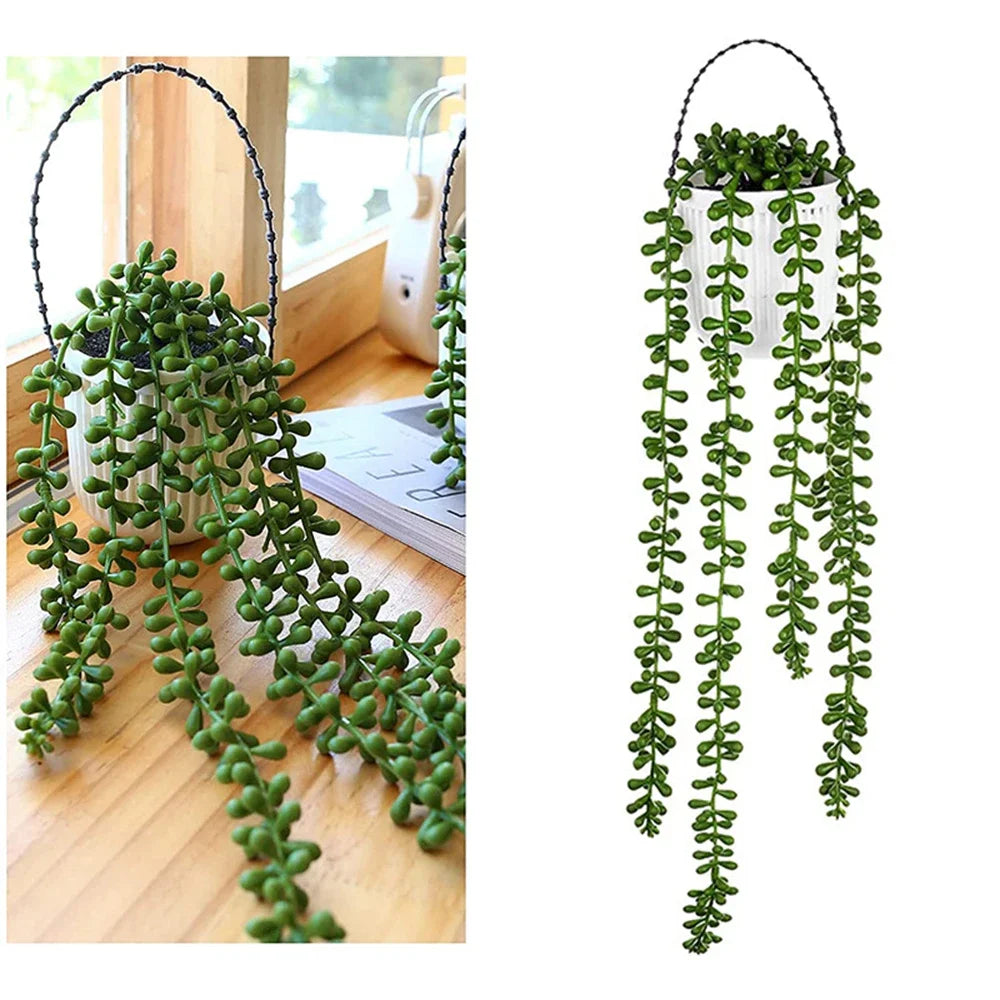 Hanging Faux Succulent Vine for Wall Decor