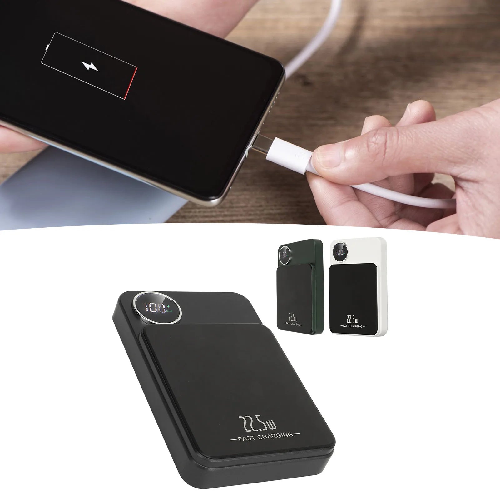 Magnetische kabellose 5000-mAh-Powerbank