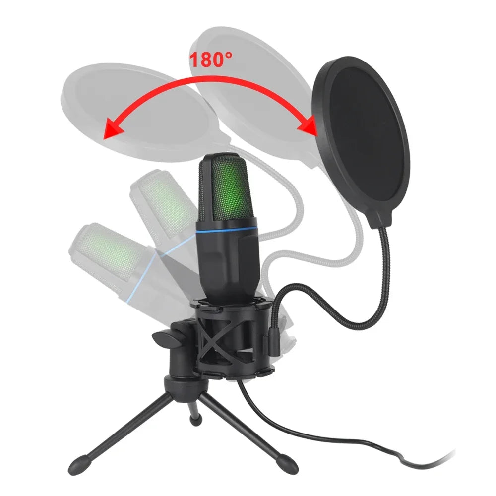 RGB-USB-Kondensator-Gaming-Mikrofon