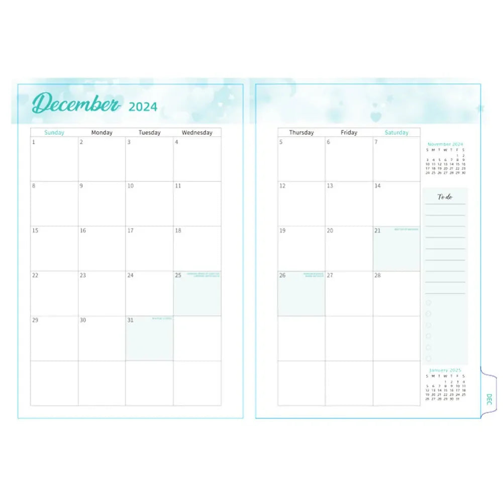 2025 A5 Weekly Spiral Planner Notebook