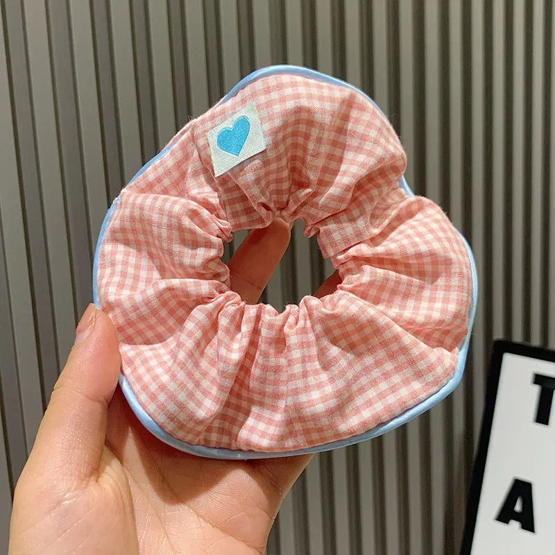 2024 Spring Lattice Print Hair Ties