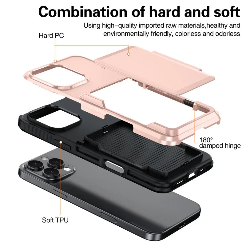Card Wallet Flip Stand iPhone Case