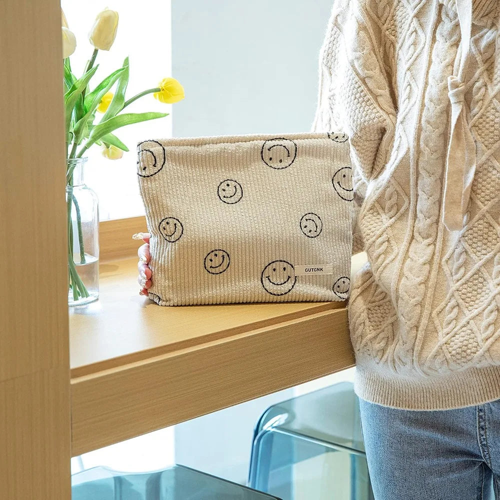 GUTGNK Corduroy Makeup & Pencil Bag