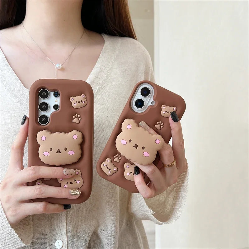 Rilakkuma Bear 3D Grip Samsung Case