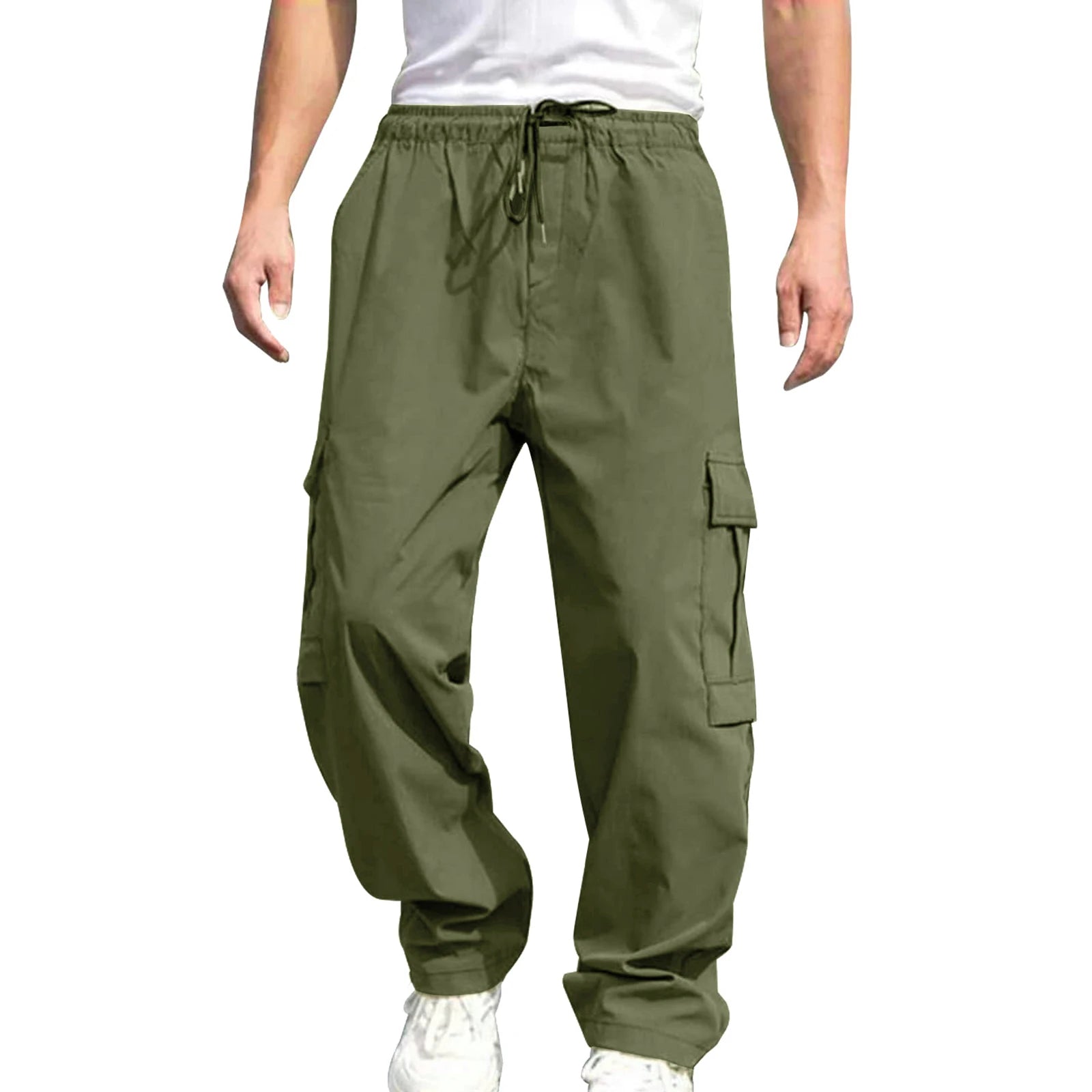 Lockere Cargohose mit Kordelzug für Herren