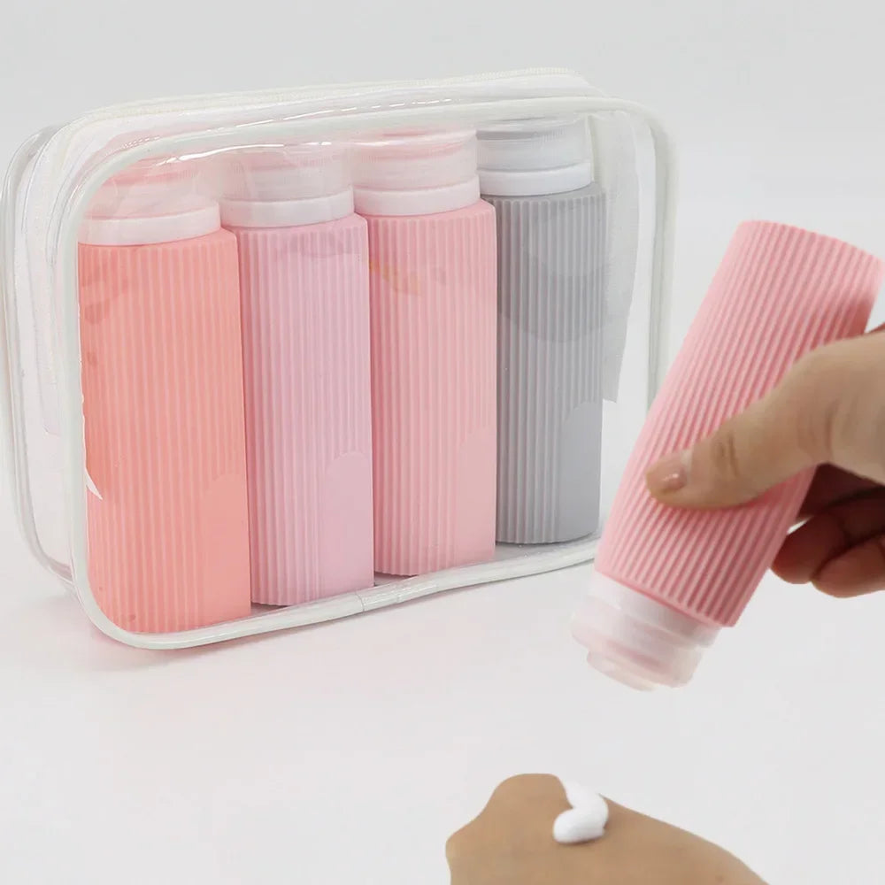 4pcs 100ML Silicone Travel Bottles Set