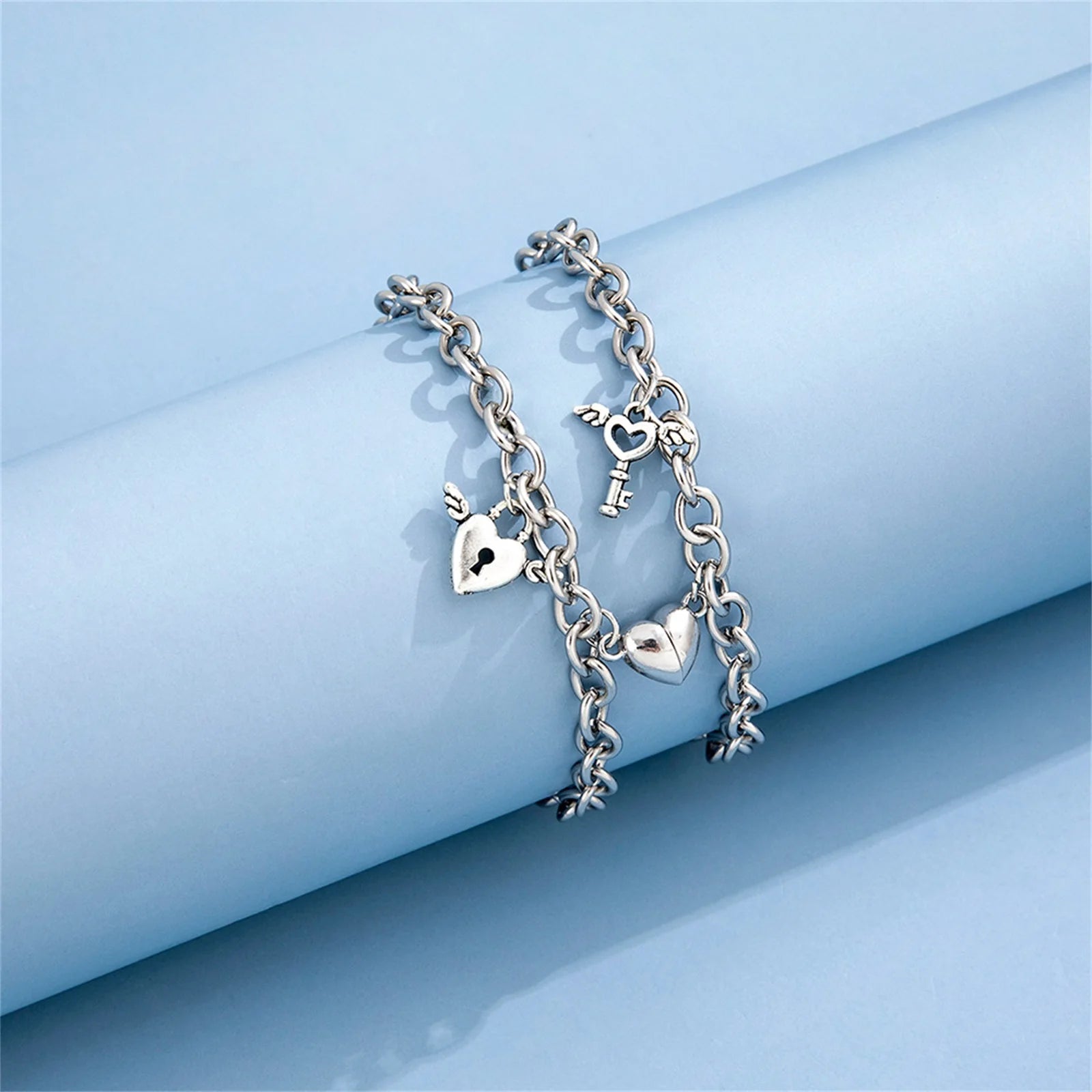 Black White Magnetic Couple Bracelets