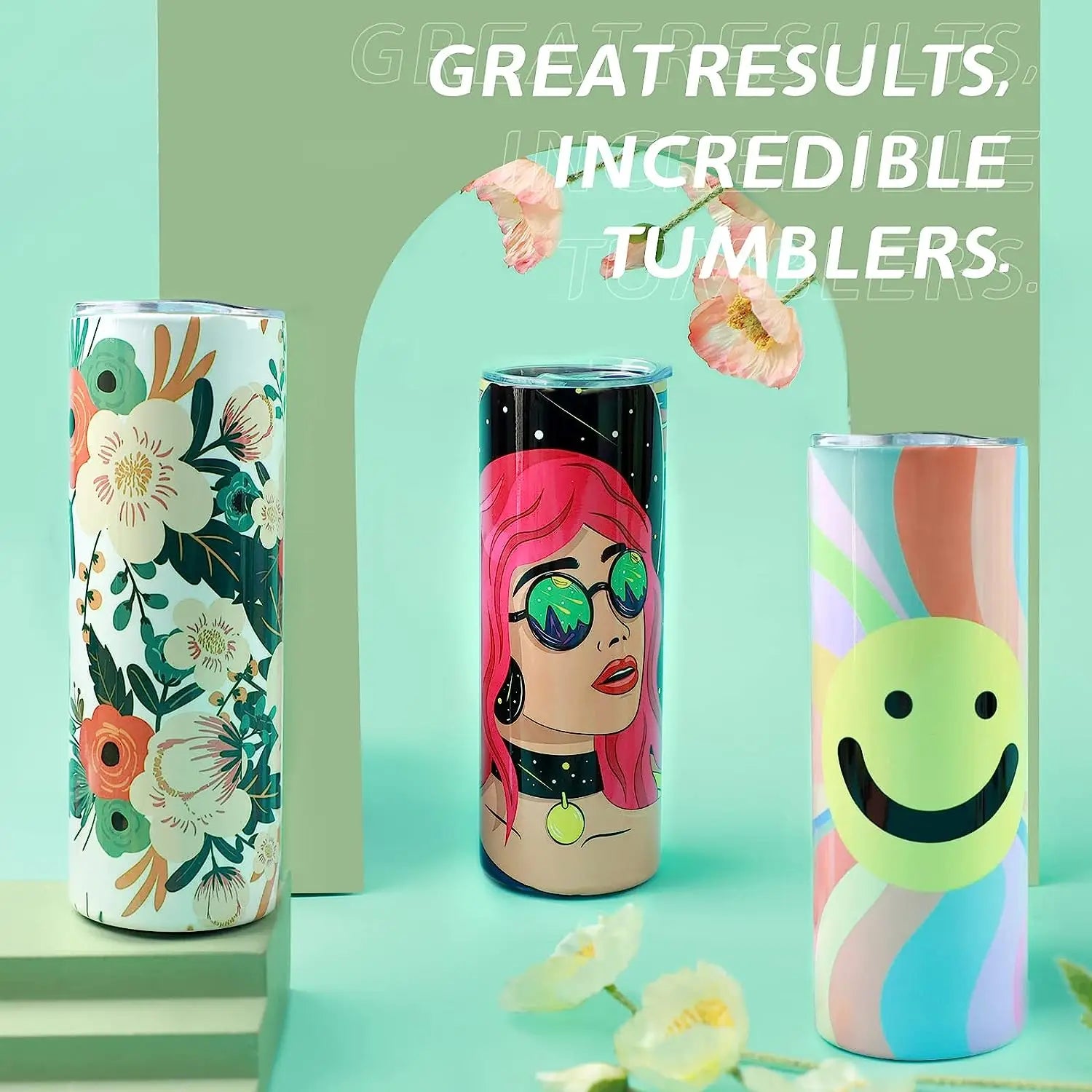 20oz Skinny Sublimation Tumblers 8-Pack