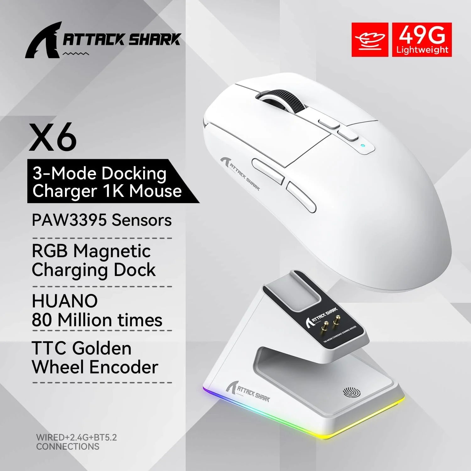 Shark X6 Superlight Mouse 49g