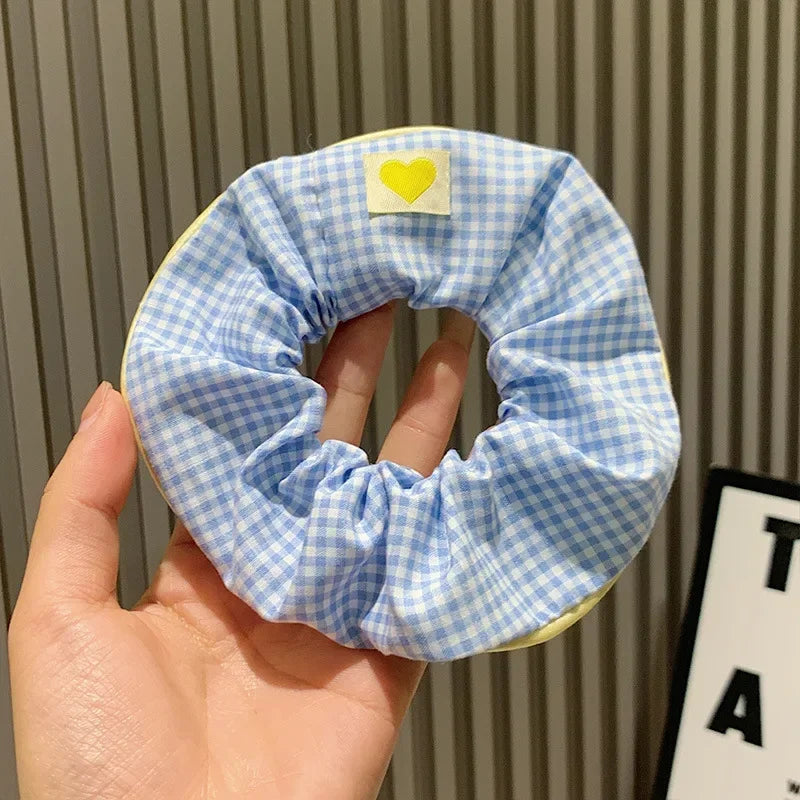 2024 Spring Lattice Print Hair Ties