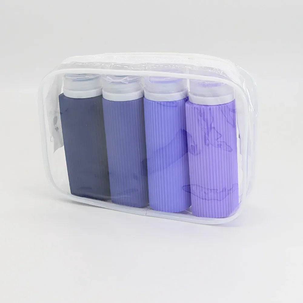 4pcs 100ML Silicone Travel Bottles Set