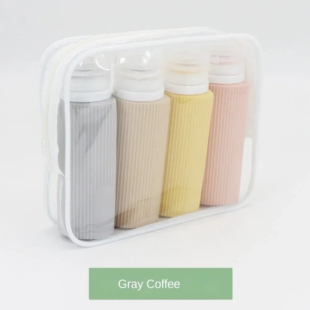 4pcs 100ML Silicone Travel Bottles Set