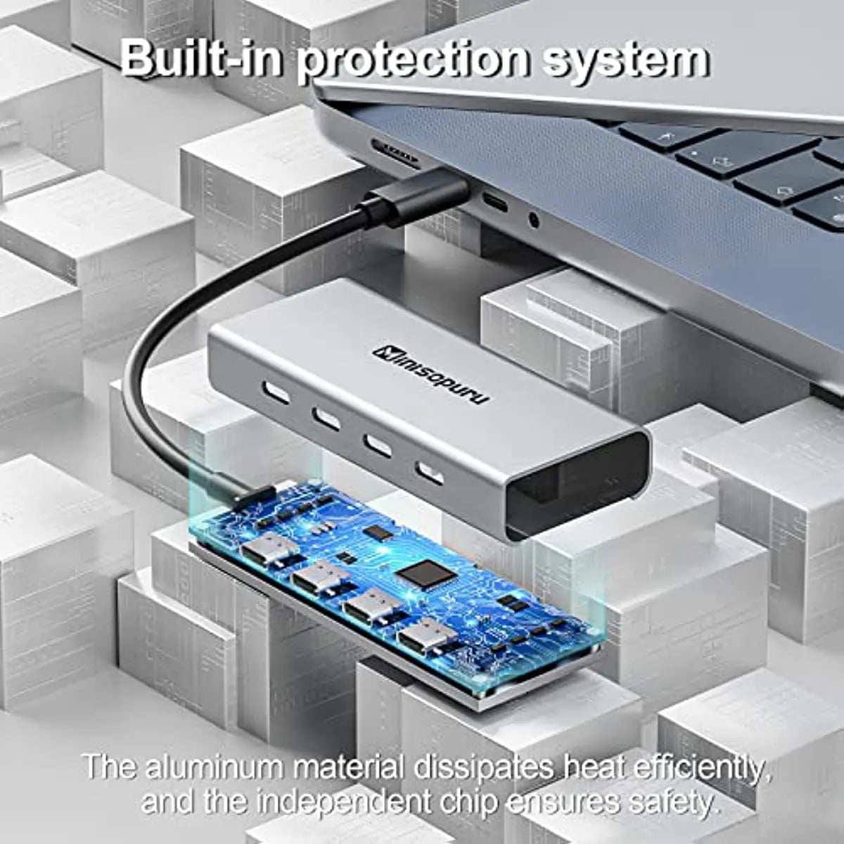 Minisopuru 4-Port USB C Hub 10Gbps