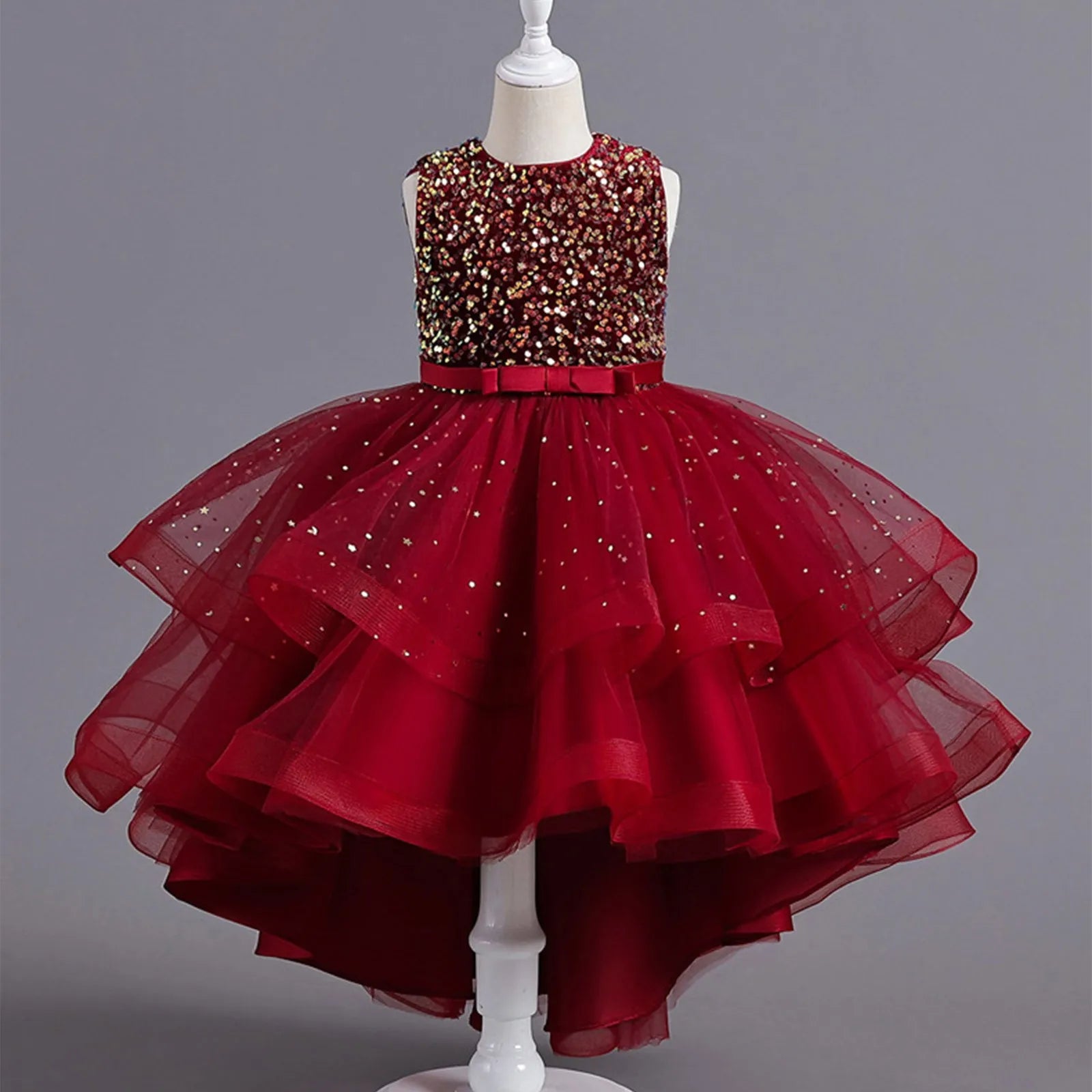 Ruffled Flower Girl Party Gown