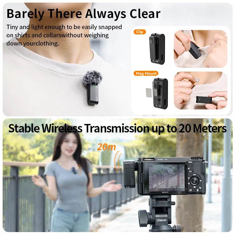 Ulanzi A100 Wireless Lavalier Mic
