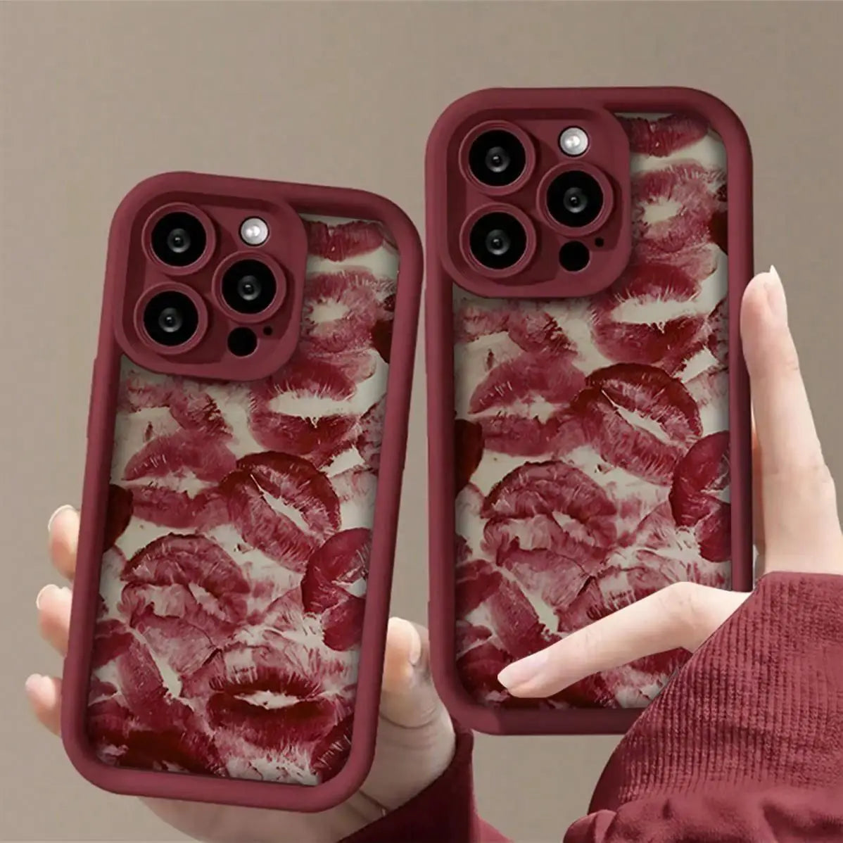 Lip Print Soft Case for iPhone 16 Pro Max
