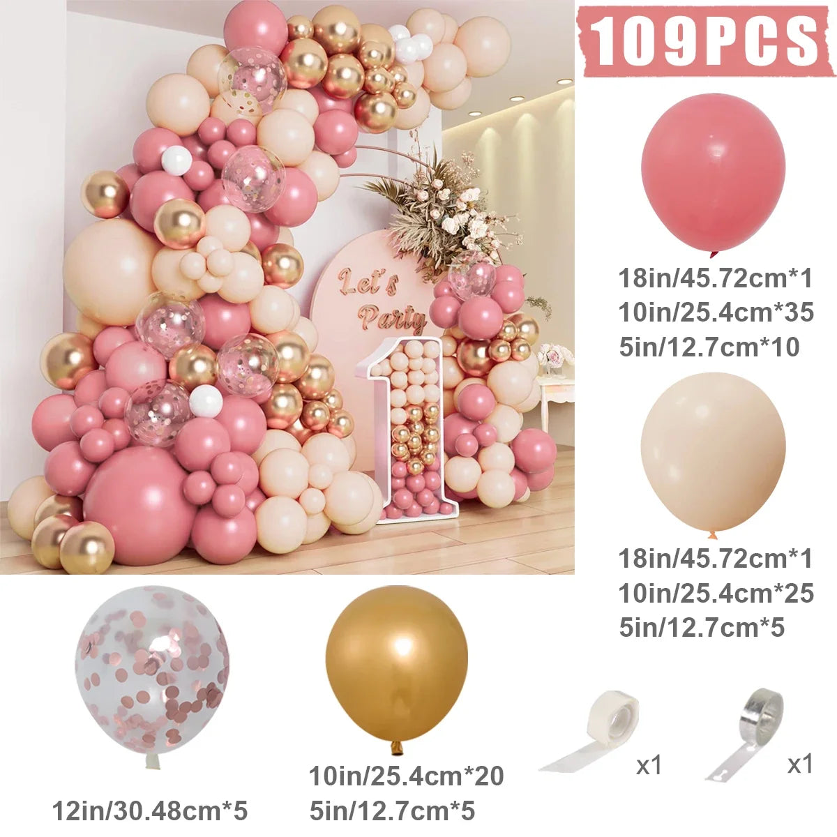 Retro Pink Pastel Macaron Balloon Kit