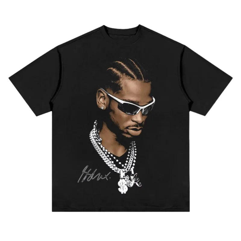 Basketball Star Print Cotton T-Shirt