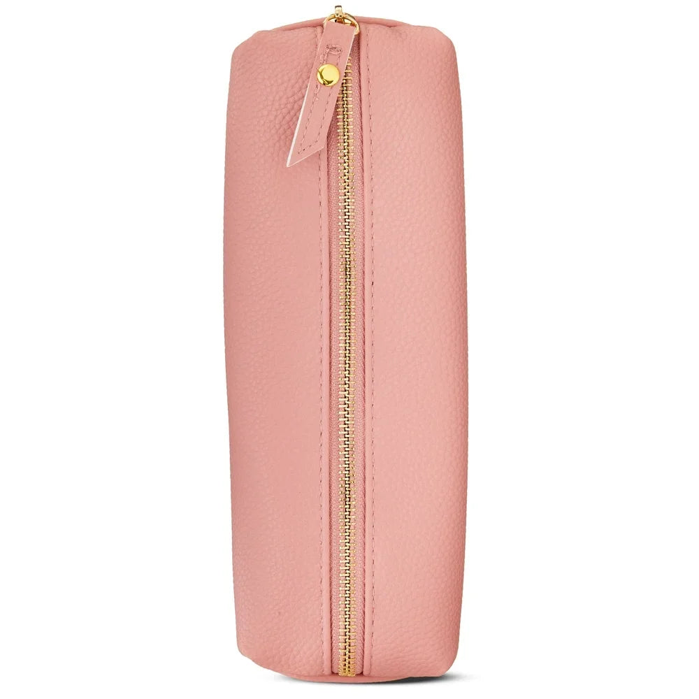 Simulated Leather Pencil Case Gold Zip