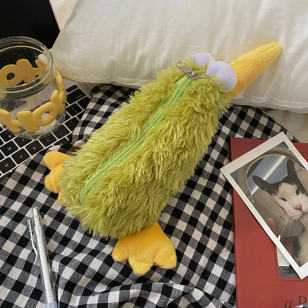 Kiwi Bird Plush Pencil Storage Case