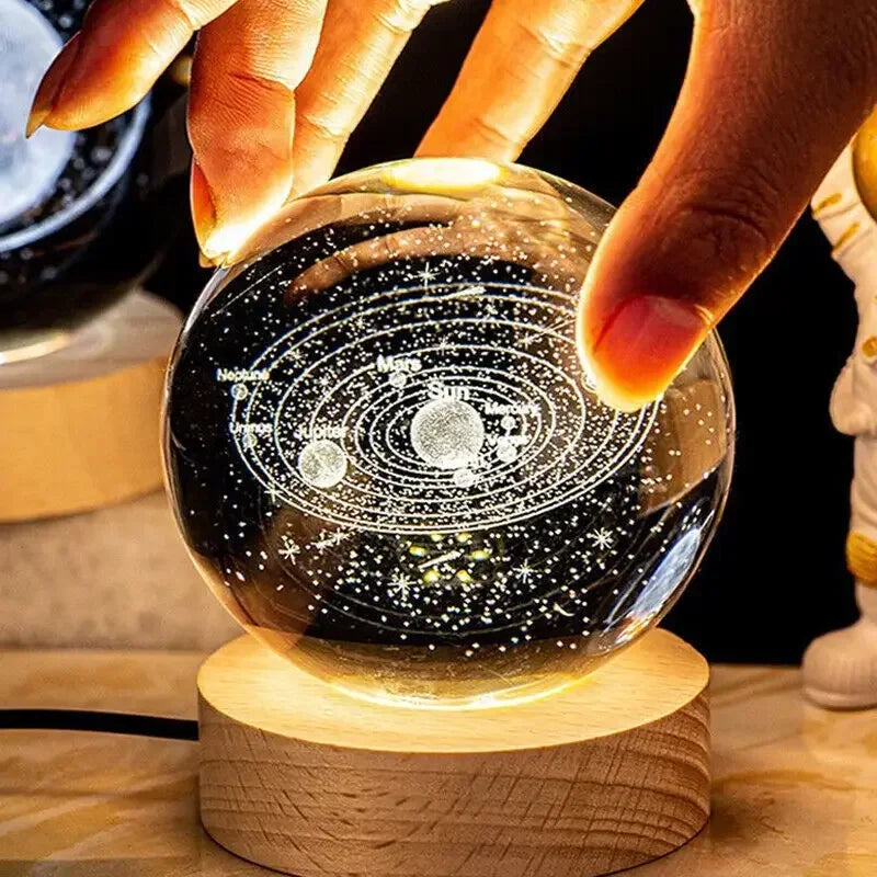 USB Crystal Ball Galaxy Table Lamp