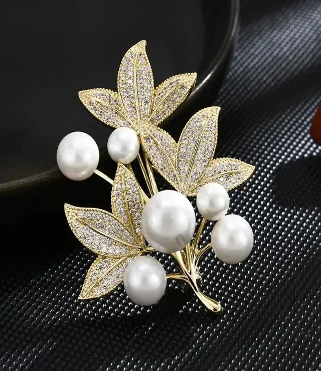 Retro Green Emerald Butterfly Brooch