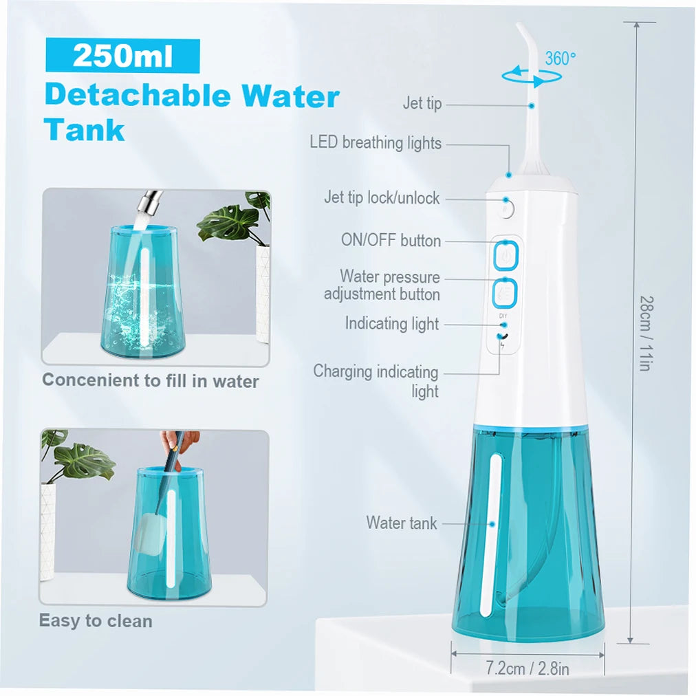 Cordless Water Flosser for Travel & Home
