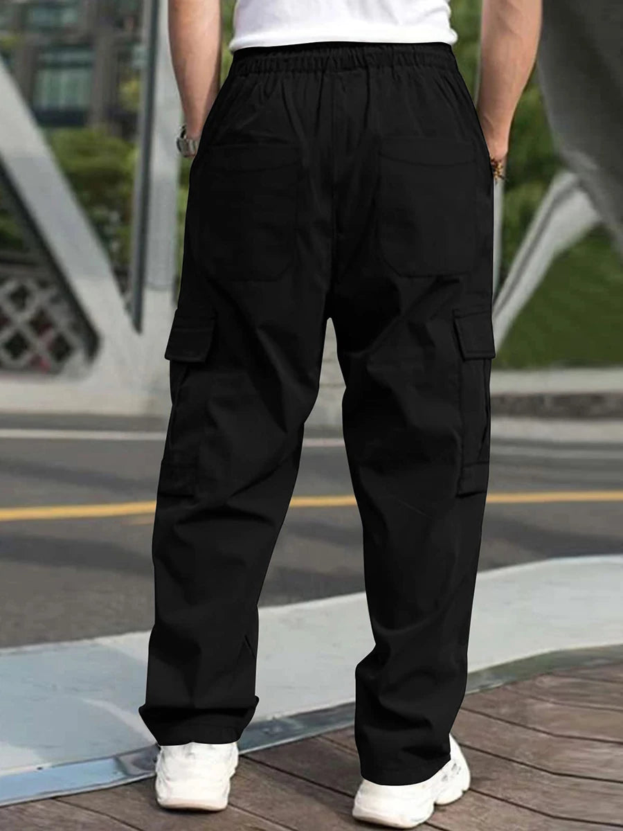 Lockere Cargohose mit Kordelzug für Herren