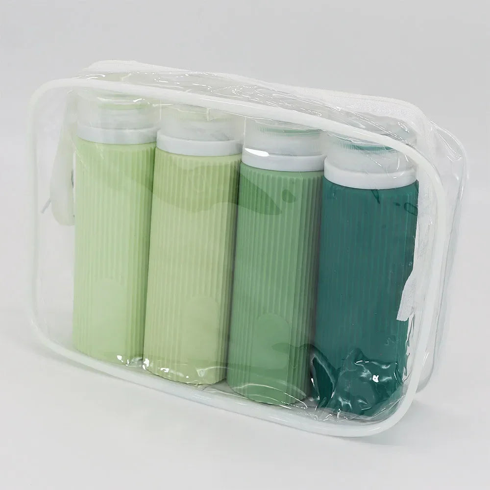 4pcs 100ML Silicone Travel Bottles Set