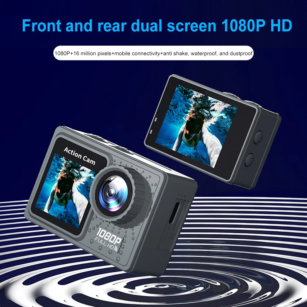 Waterproof WiFi Action Camera – 30M Wide