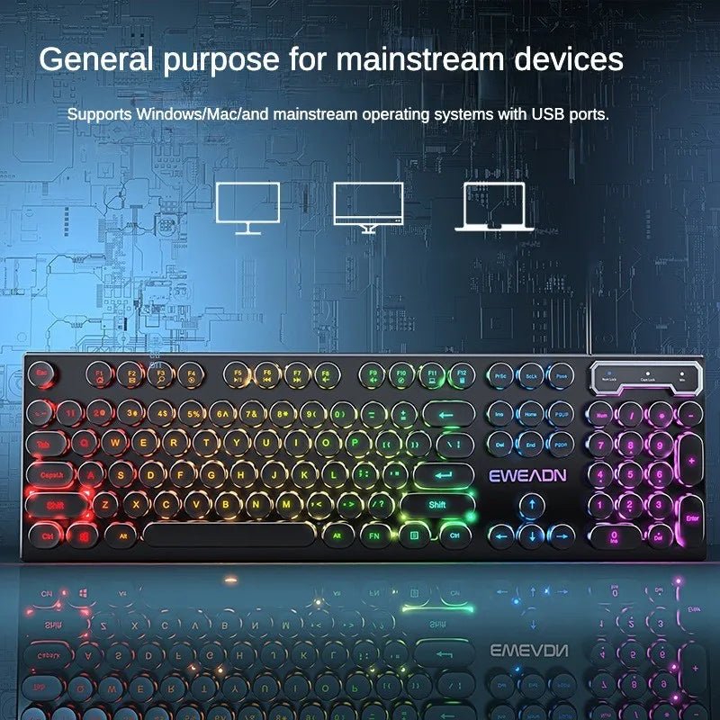 104-Key Wired Mechanical Feel Gaming Kit