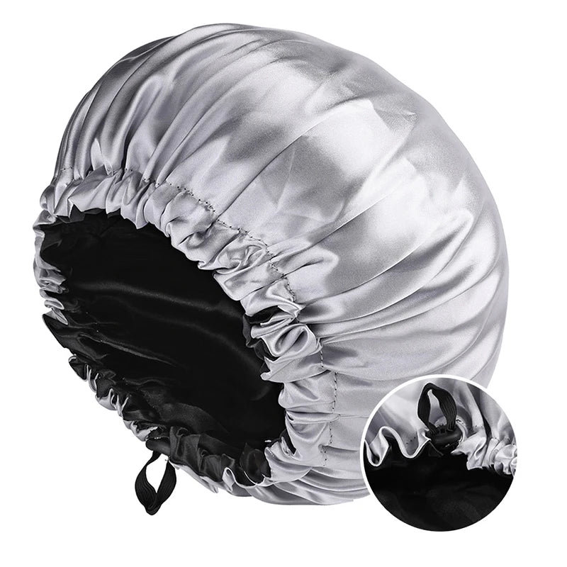 Soft Silk Adjustable Sleep Hair Cap