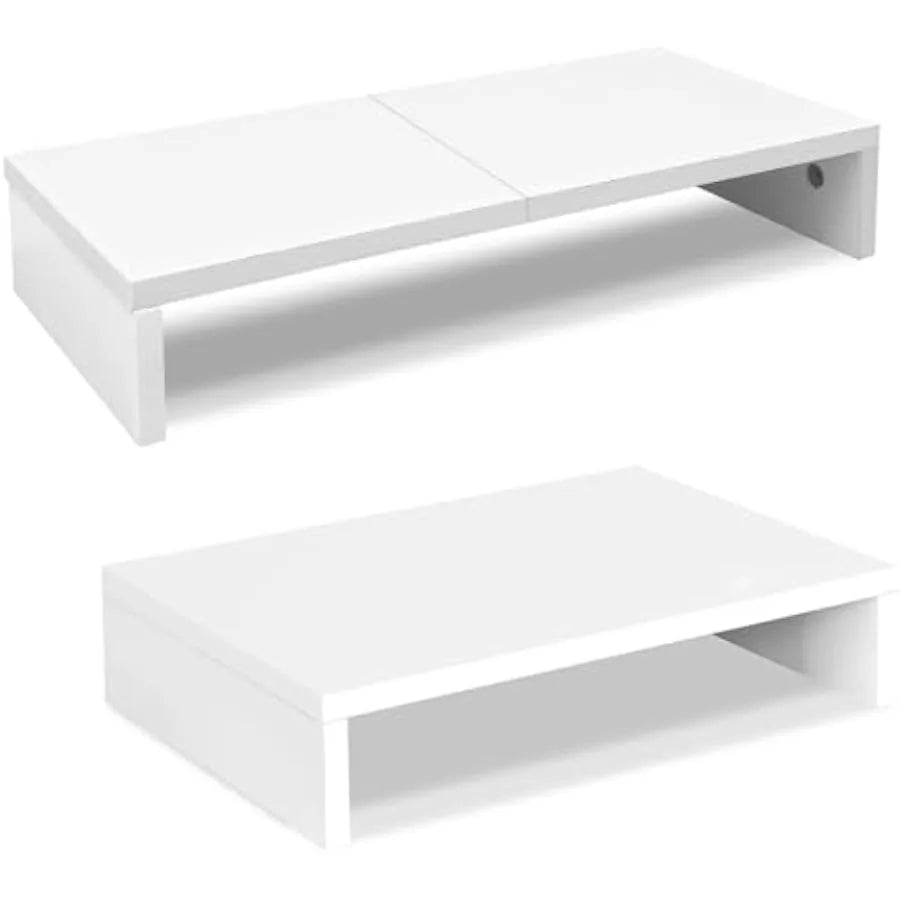 TEAMIX White Wood Monitor Stand Riser