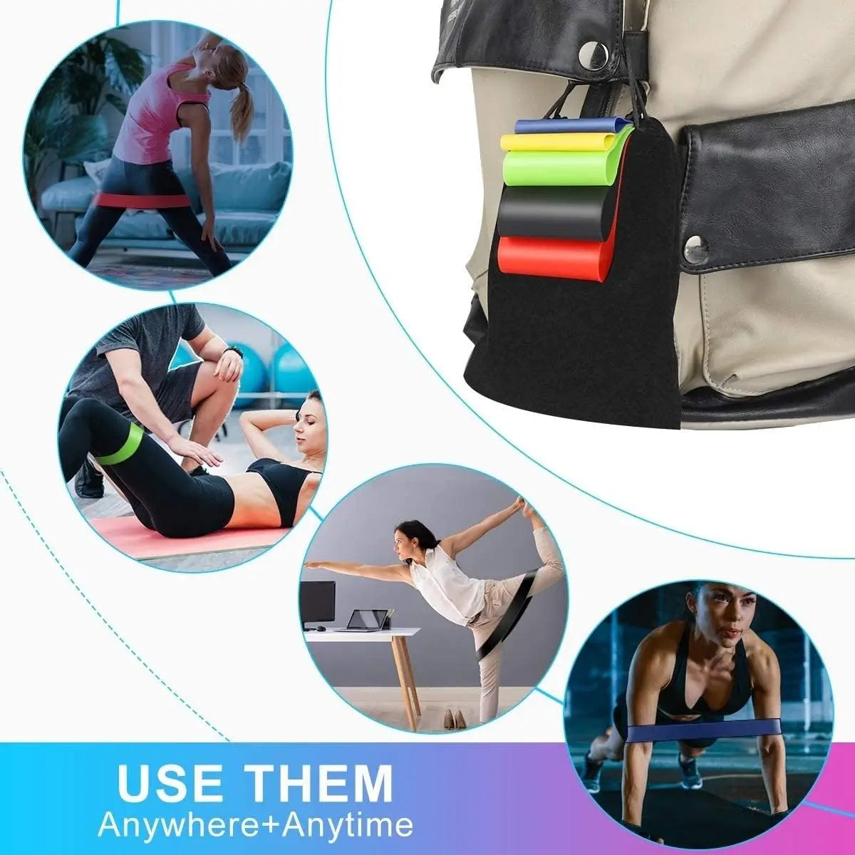 Yoga Ring & Resistance Band Set