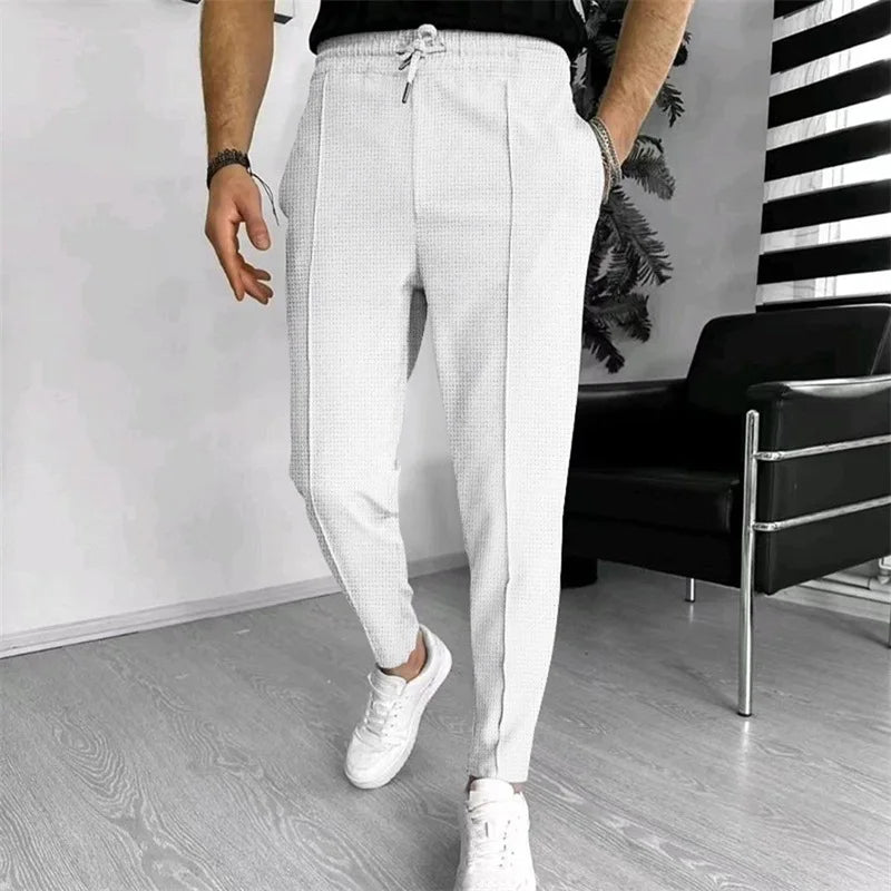 Men’s Casual Drawstring Pants with Pockets