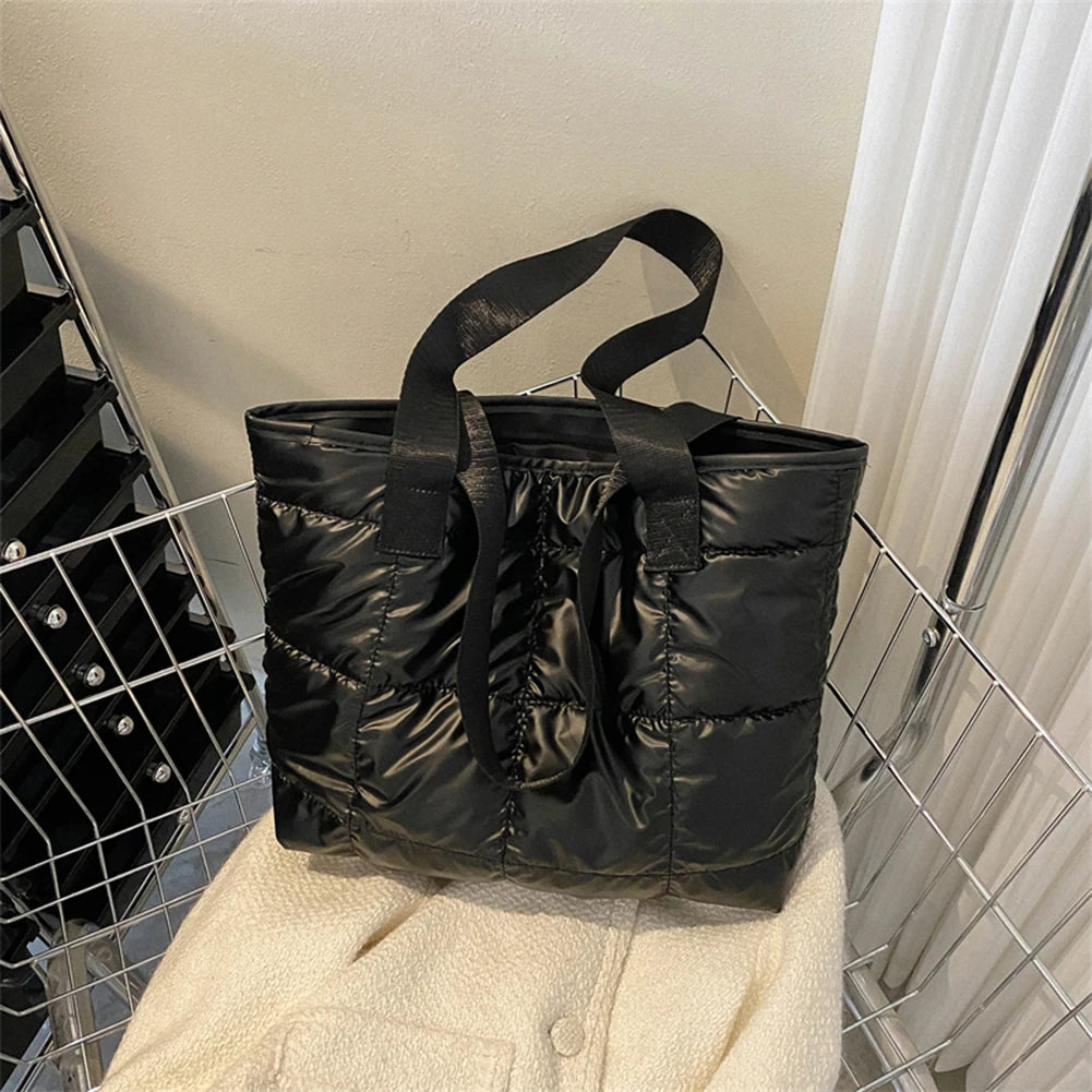 Quilted Cotton Padded Large Tote Bag