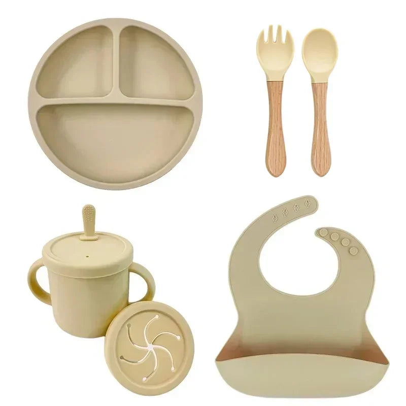 Silicone Baby Feeding Set with Suction