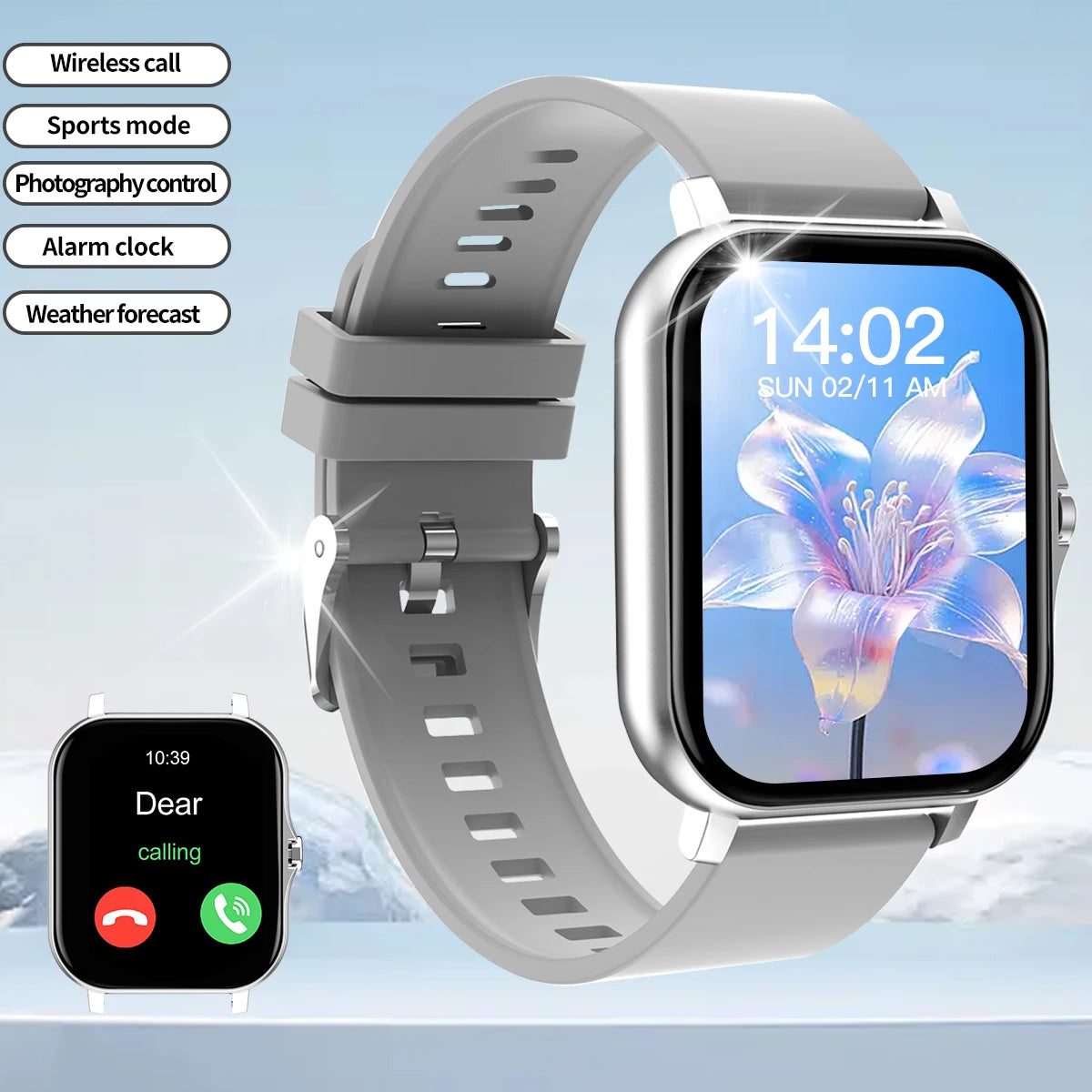 Fitness-Smartwatch mit Bluetooth-Anruf