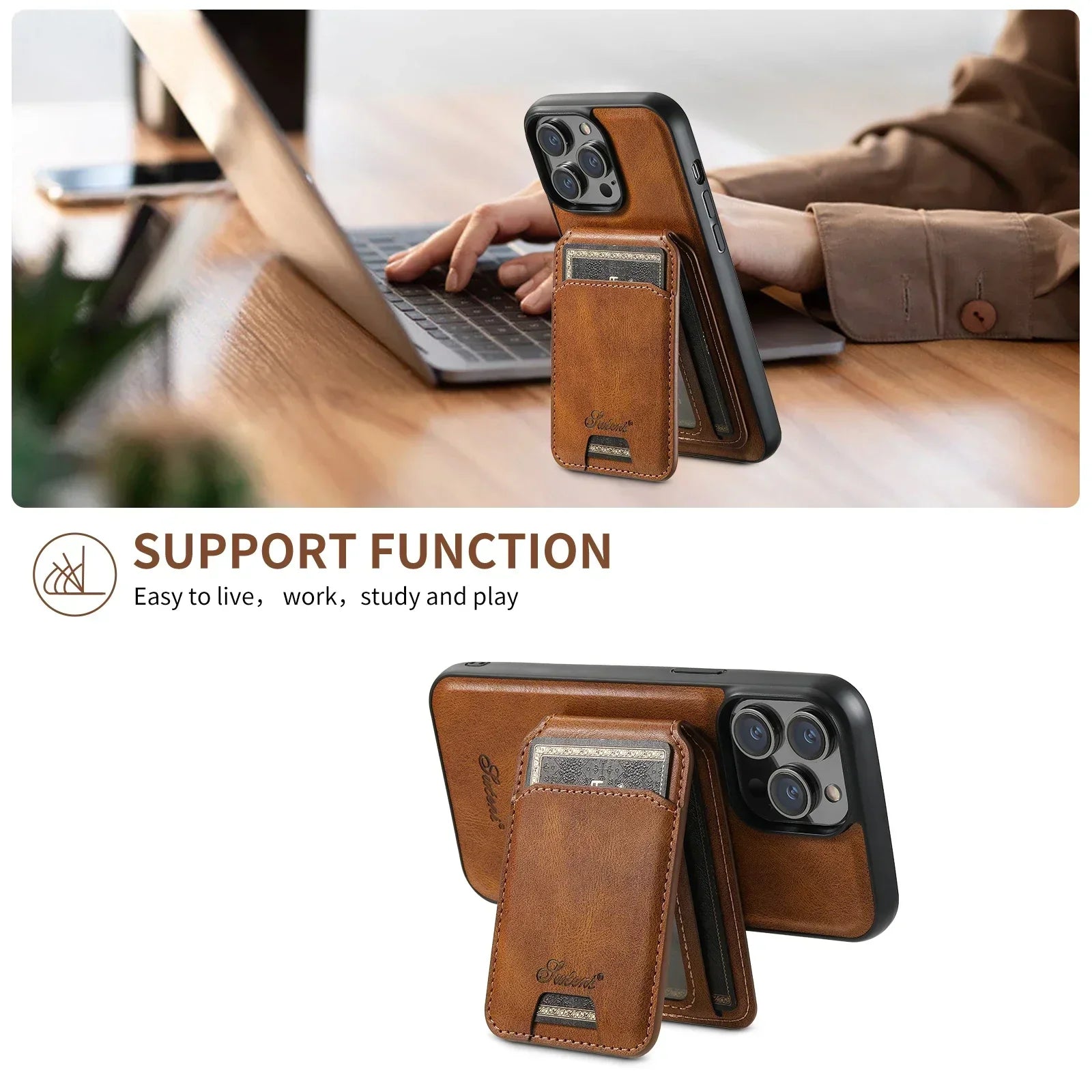 EUCAGR 2-in-1 MagSafe Wallet Case