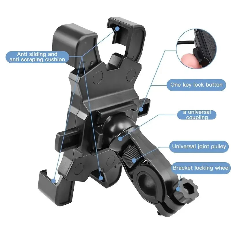 2PCS 360° Rotatable Bike Phone Mount